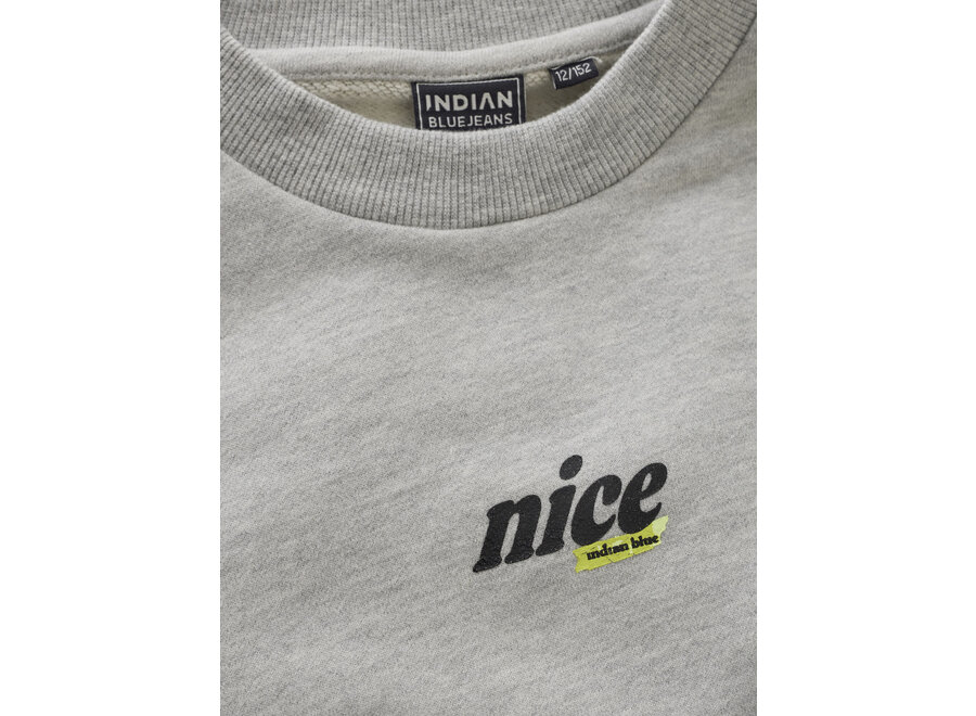 Sweater Glitterprint Grey Meisjes Trui