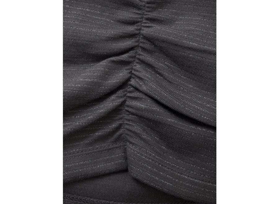 Longsleeve  Stripe Lurex  Grey Meisjes T-shirt