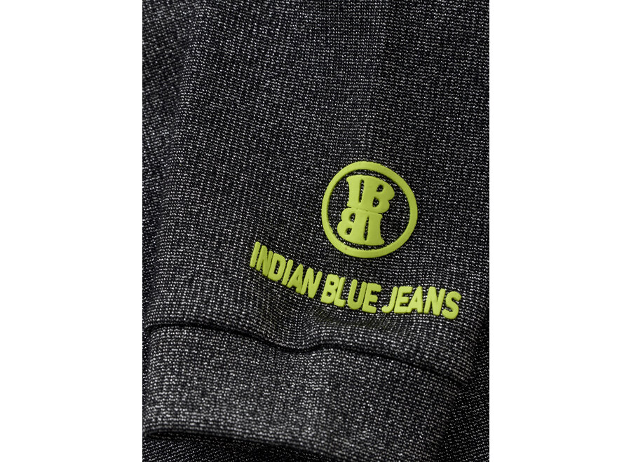 Cropped Longsleeve Metallic  Black Meisjes T-shirt