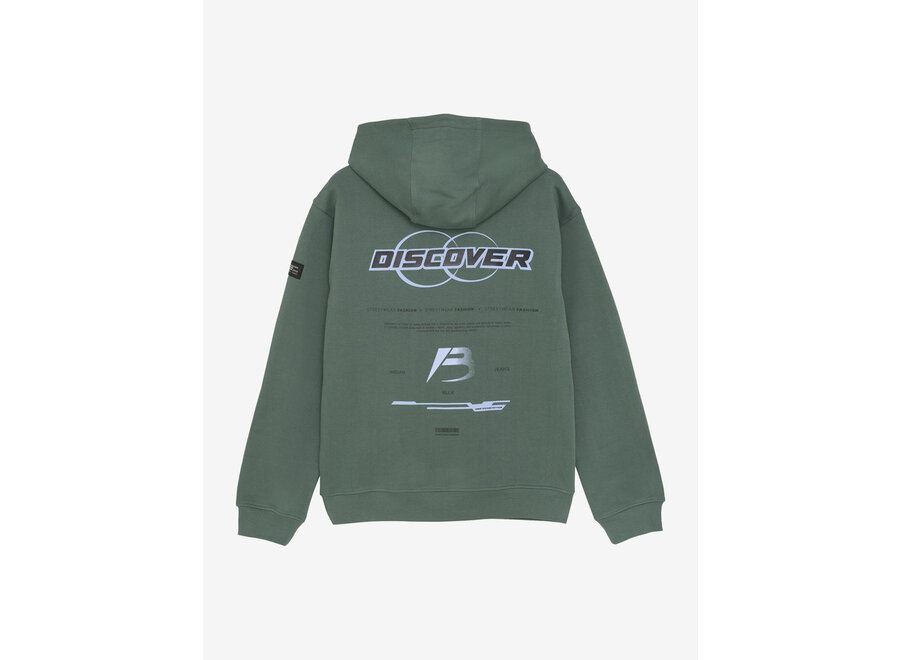 Oversized Hoodie Discover  Green Jongens Trui