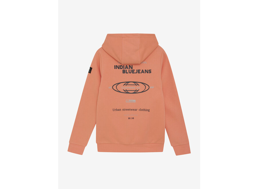Hoodie Kangaroo Pocket  Orange Jongens Trui