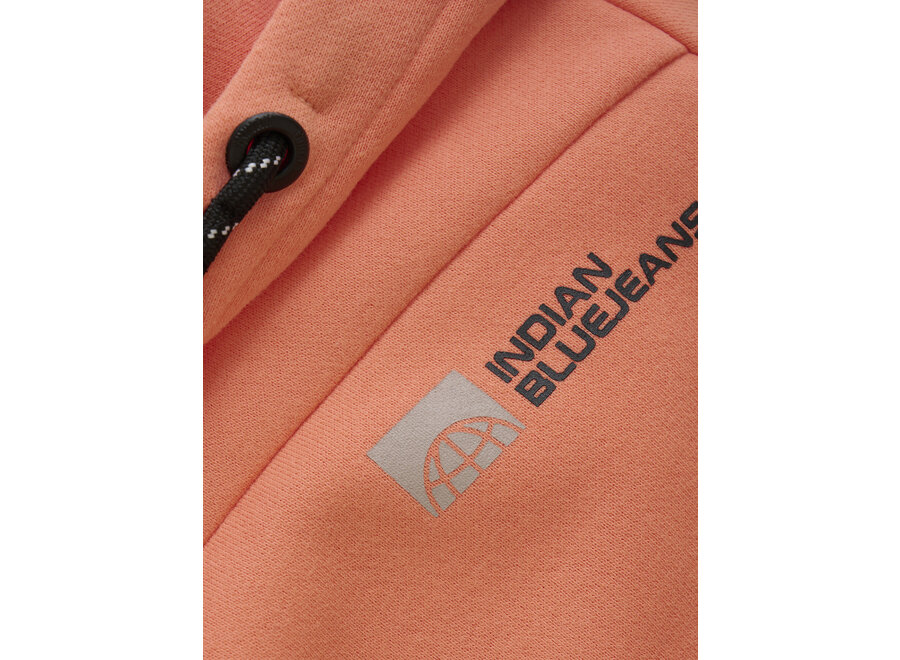 Hoodie Kangaroo Pocket  Orange Jongens Trui