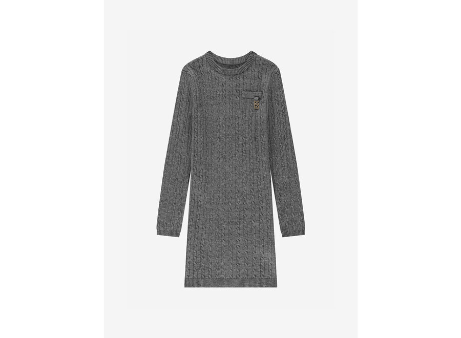 Xia Cable Dress  Steel Grey Meisjes Jurk