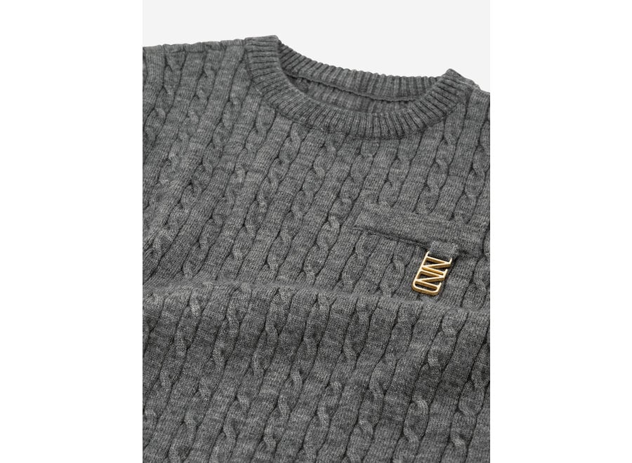 Xia Cable Dress  Steel Grey Meisjes Jurk