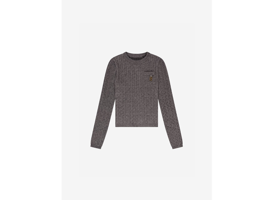 Xia Cable Top  Steel Grey Meisjes Topje