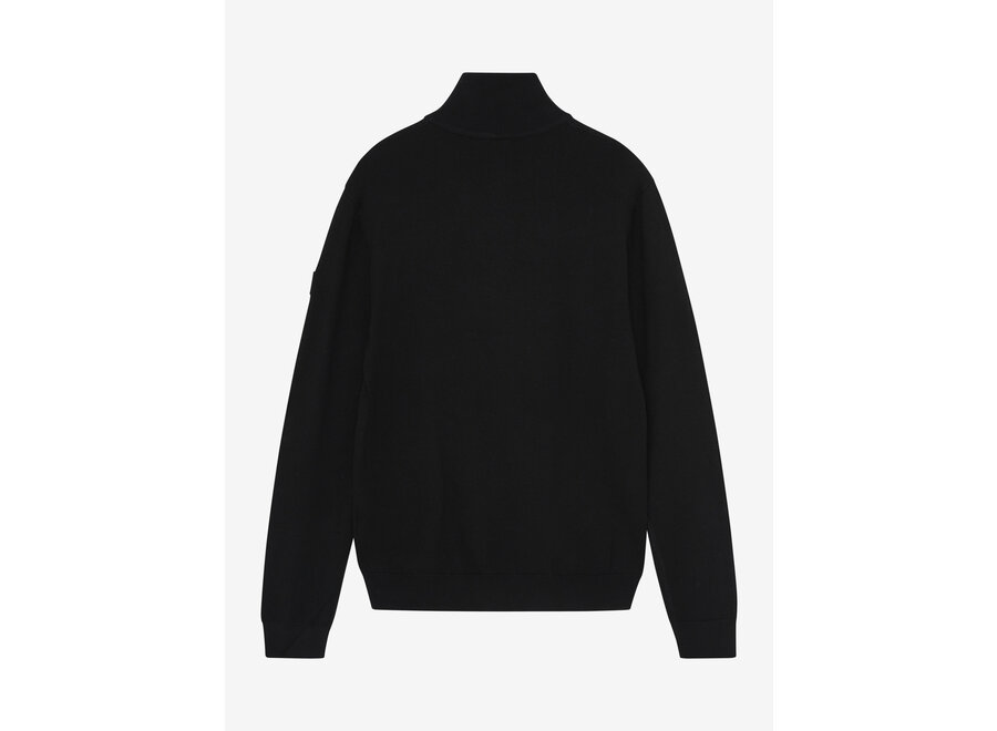 Knitwear Zip Fine Knit 940333 1999 Black Jongens Trui