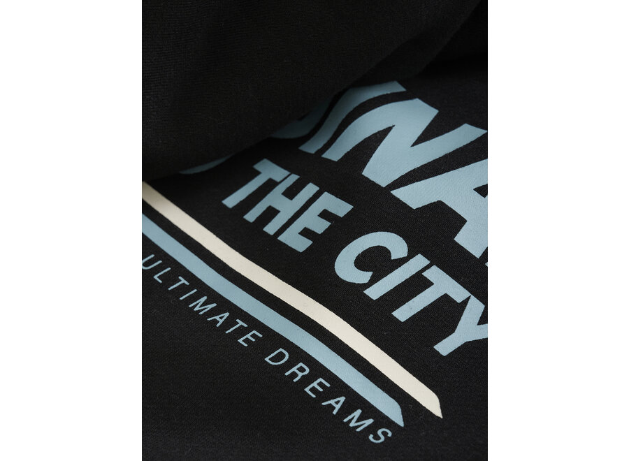 Hoodie Rellix Backprint  Black Jongens Trui