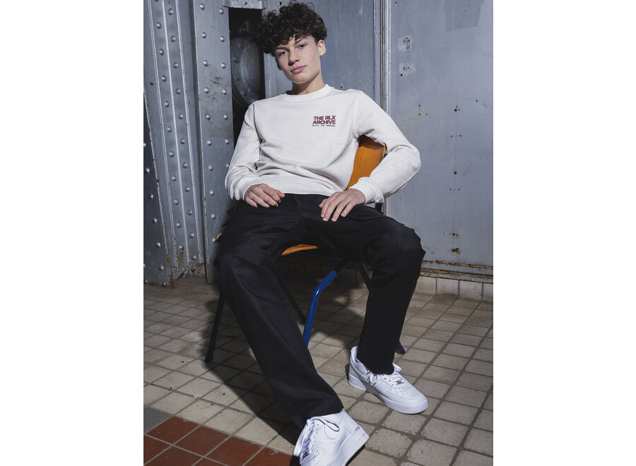 Sweater Chest and Backprint  Grey Jongens Trui