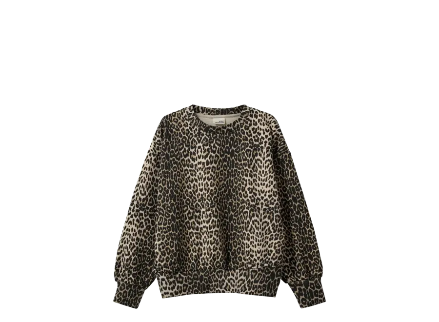 Elisy Sweatshirt Light Brown Leopard