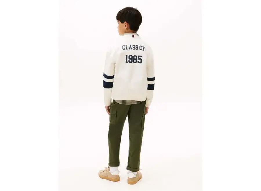 Varsity Colourblock Ivory Silk Jongens Trui