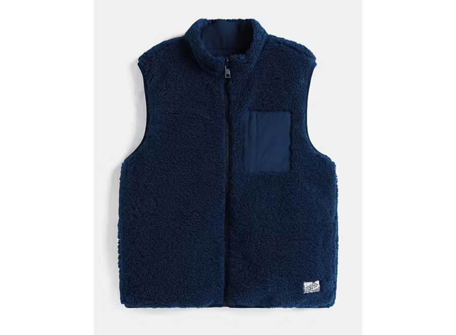 Reversible Teddy Nyl Dark Night Navy Jongens Vest