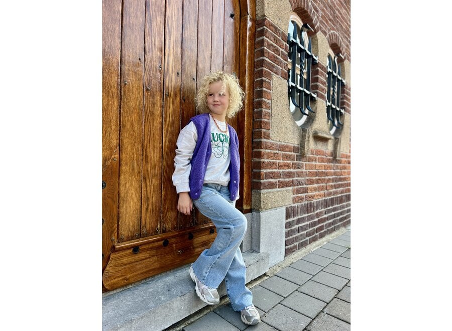 Teddy Waistcoat Violet Meisjes Gilet