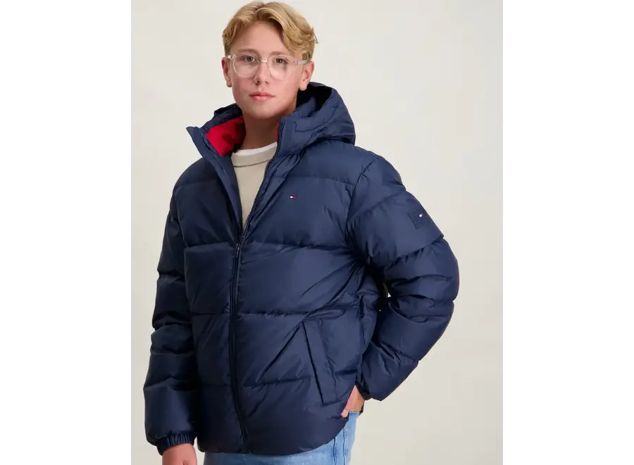 Essential Down Jacket Dark Night Navy Jongens Jasje