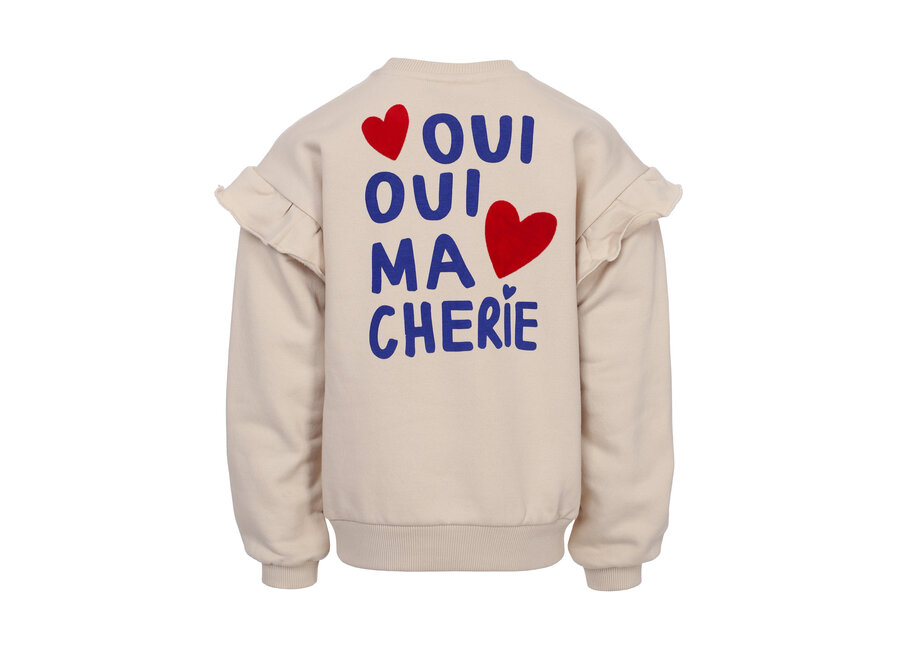 Little Sweater With Ruffles  Soft Sand Meisjes  Sweater