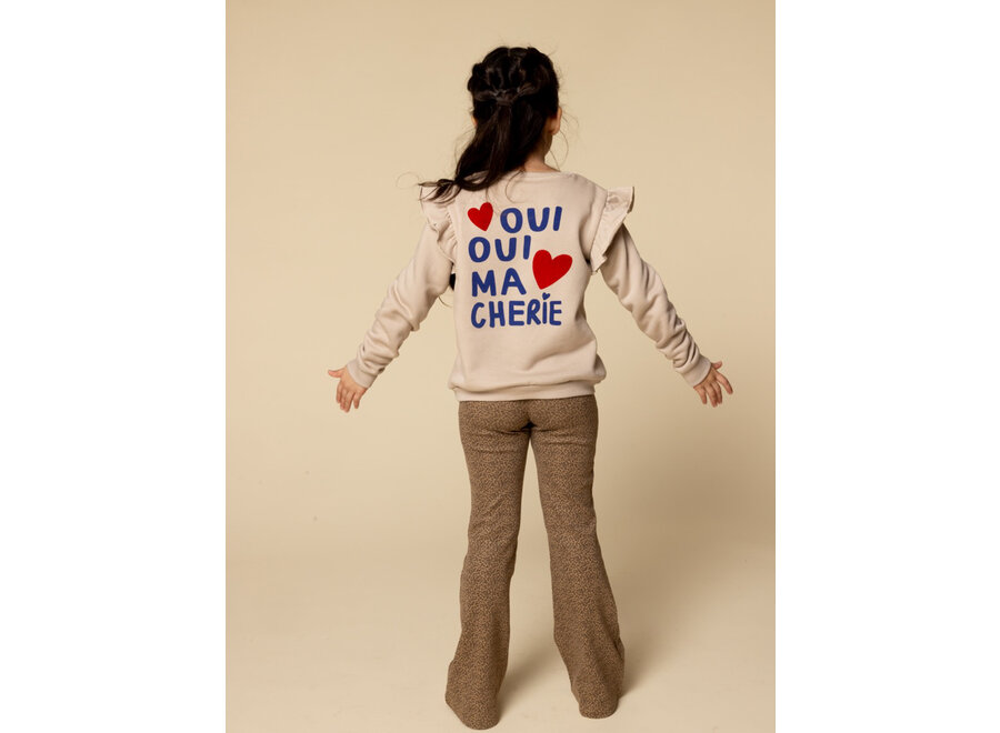 Little Sweater With Ruffles  Soft Sand Meisjes  Sweater