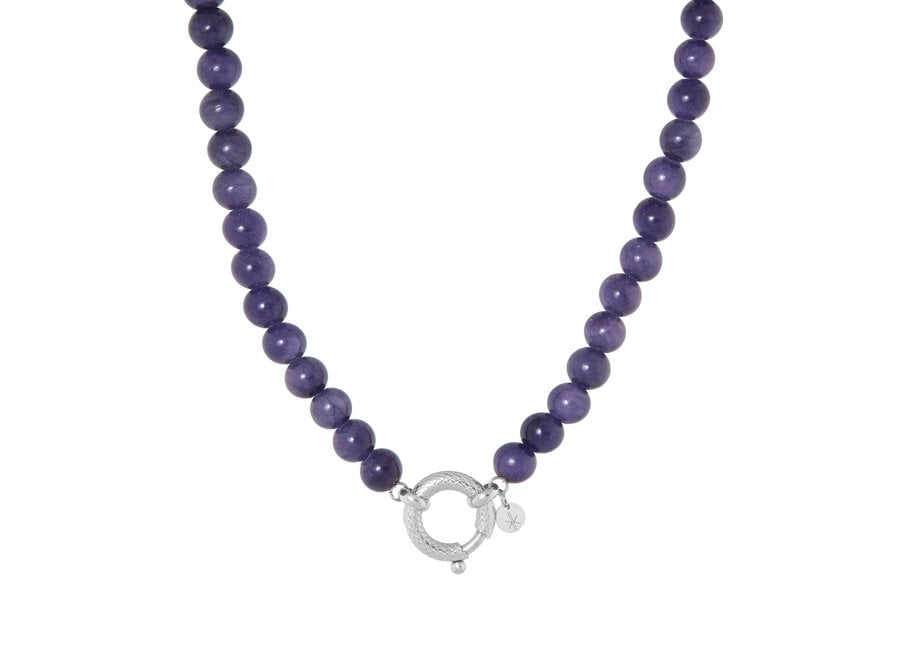 Indigo snake necklace silver