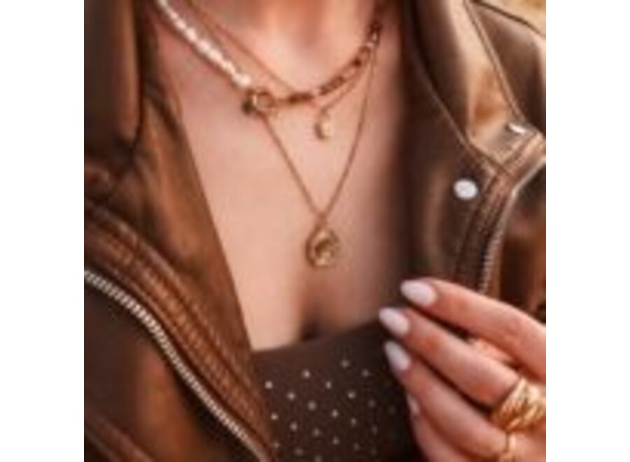 Lock of love necklace gold