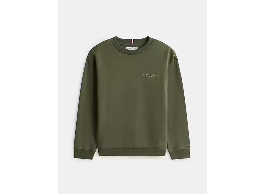 Mini Corp C-Neck Swe Pewter Green Jongens Trui