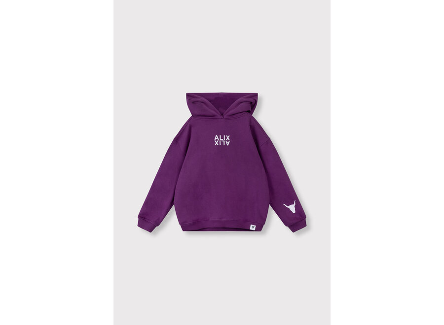 Knitted Logo Hoody Purple Magic Unisex Sweater
