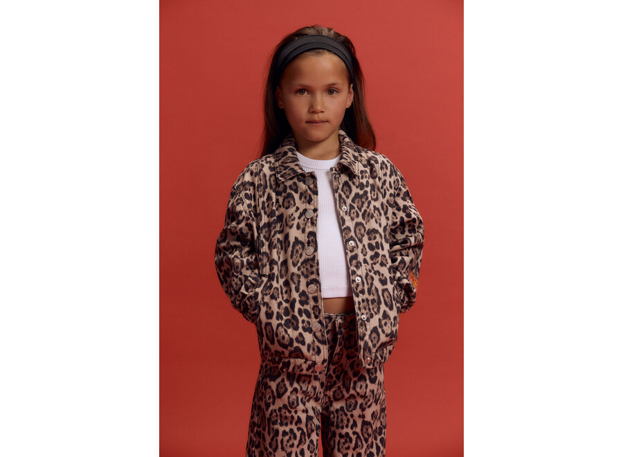 Woven Jaguar Denim Jacket   Animal Meisjes Jasje