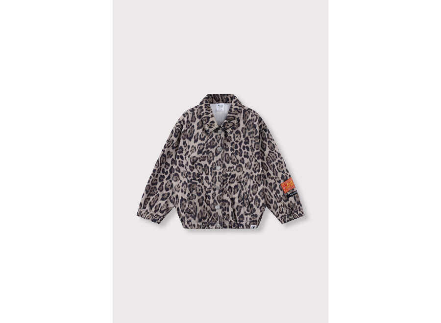 Woven Jaguar Denim Jacket   Animal Meisjes Jasje
