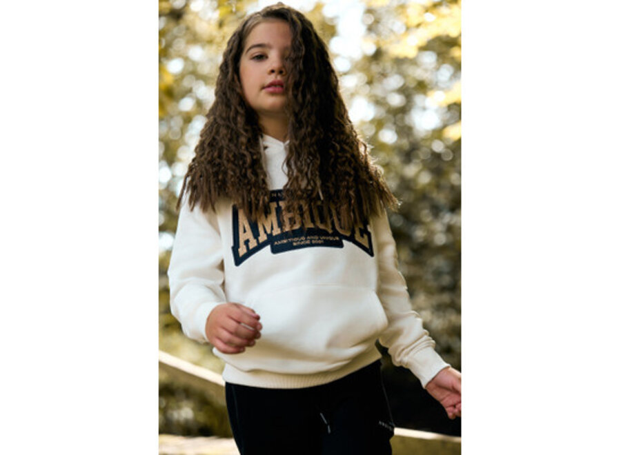 Vincent Hoodie  Ecru Jongens Hoodie