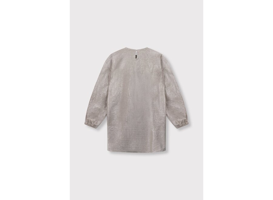 Knitted Silver Dress   Silver Meisjes Jurkje