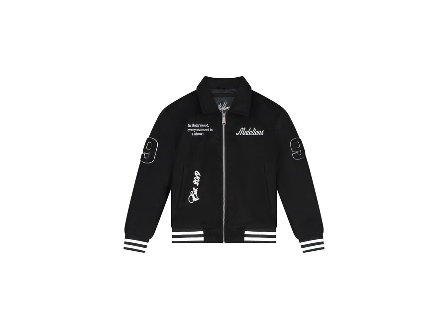 Famous Varsity Jacket  Black/White Jongens Jasje
