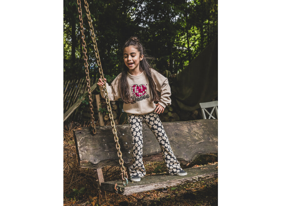 Little Flaire Pants  Flowerfield Black Meisjes  Broek