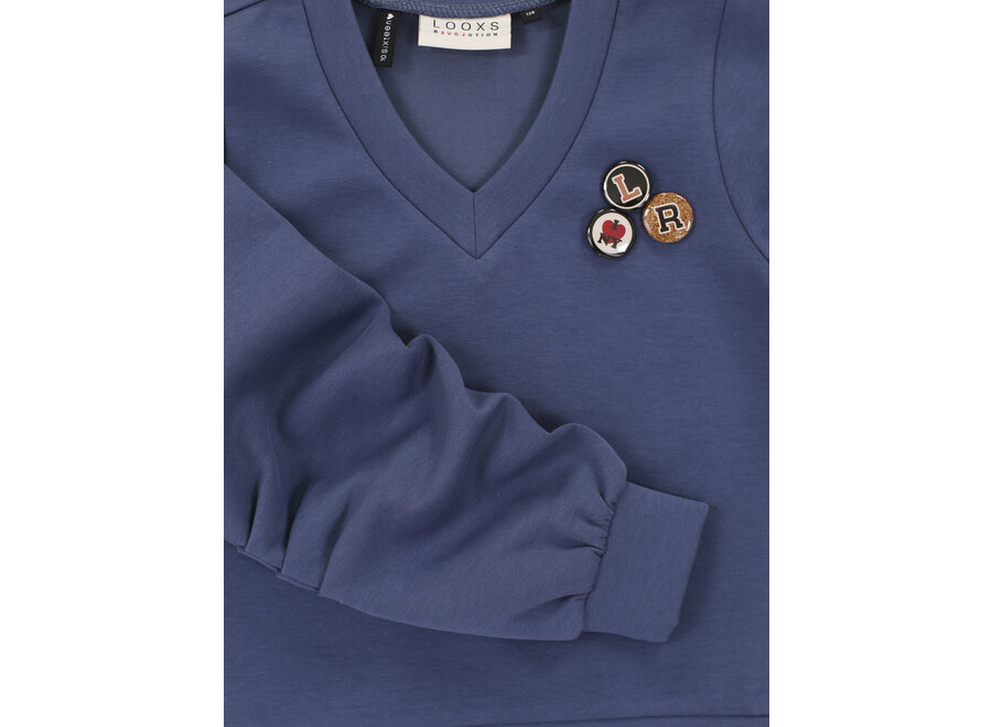 Sweater Stone Blue Meisjes Sweater