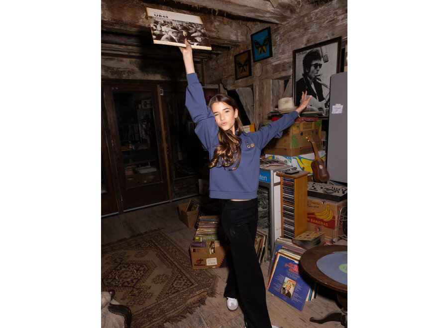 Sweater Stone Blue Meisjes Sweater