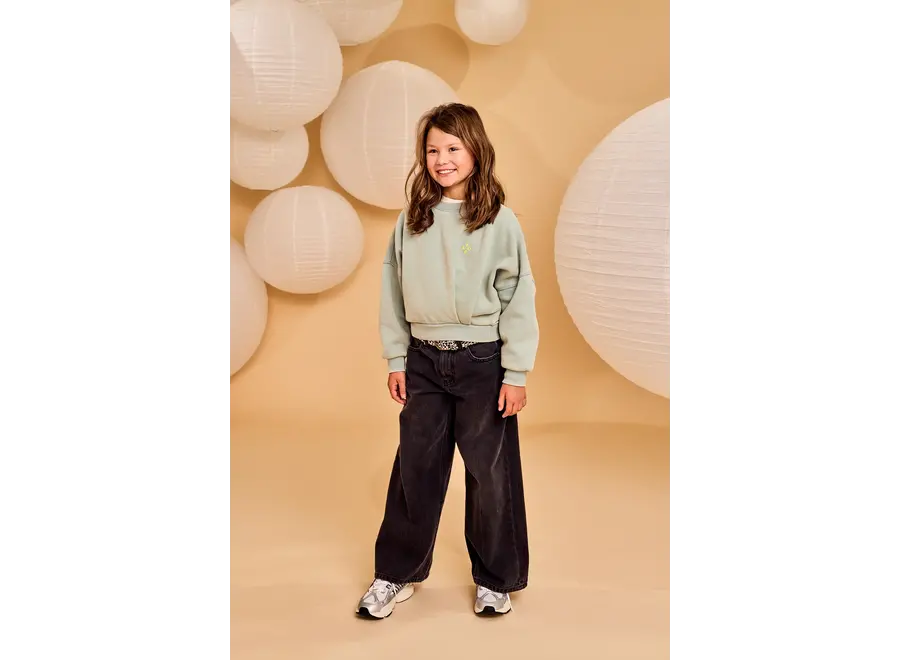 Leyla Black Jeans Pants  - washed black Meisjes Jeans