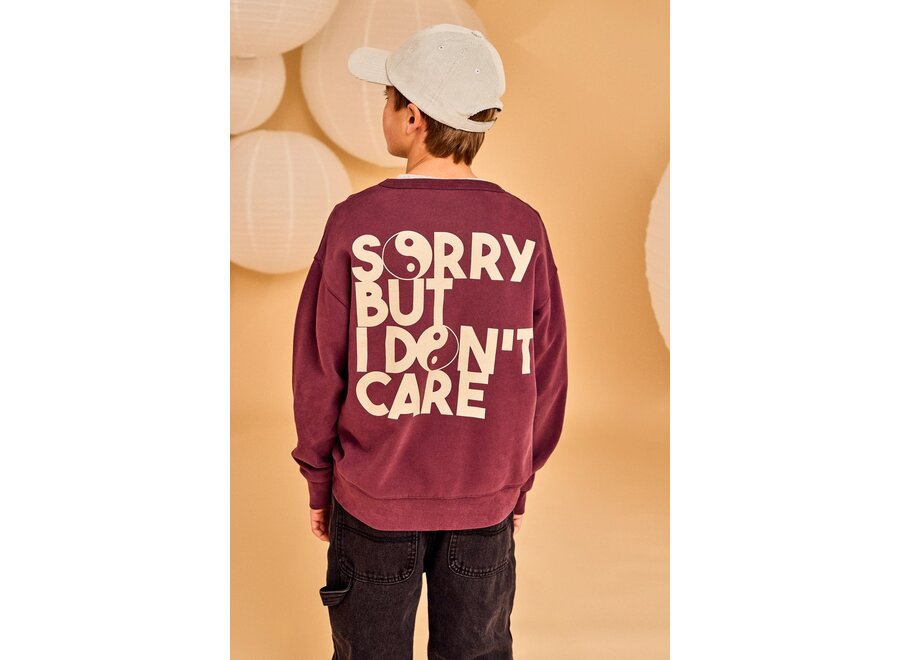 Oscar Sweater Sorry  Burgundy Jongens Trui