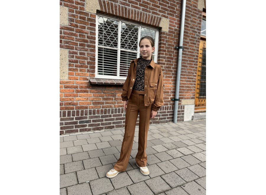 Marilene Shine Vis  Bison Brown Meisjes Jasje