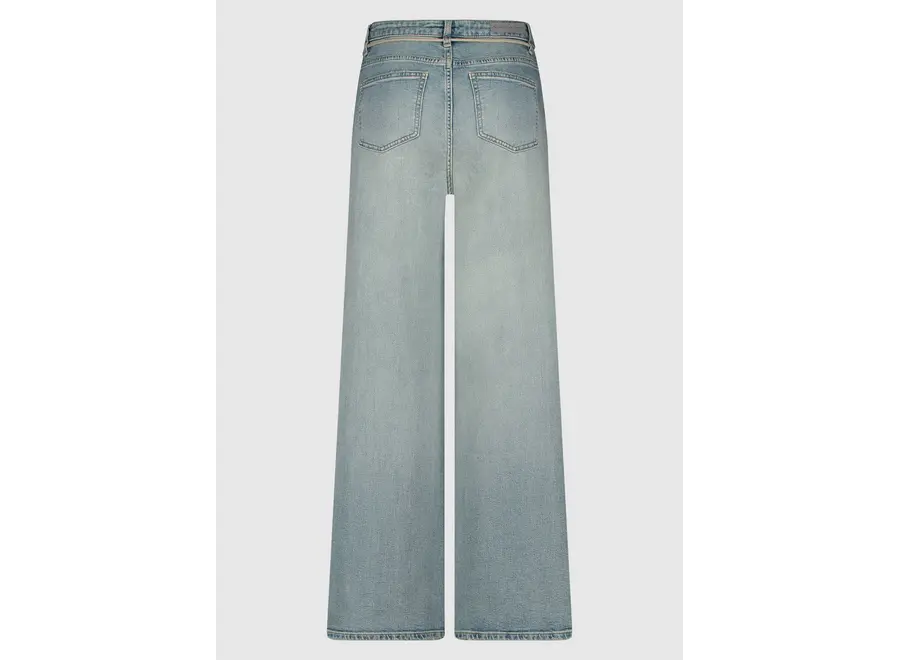Girls Jona Wide Leg  DNM  Soft blue Meisjes Jeans 164