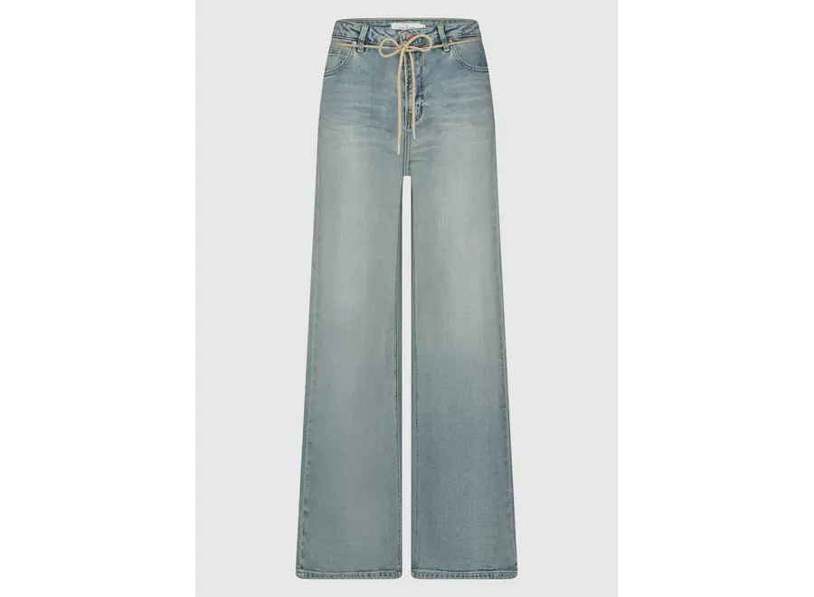 Girls Jona Wide Leg  DNM  Soft blue Meisjes Jeans 164