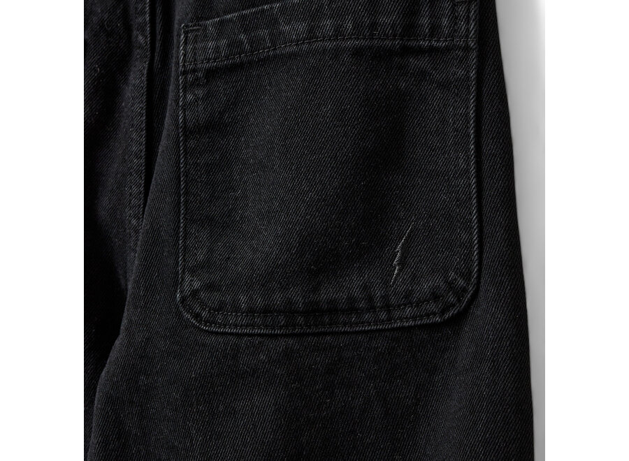 Azzisy Trouser Washed Black Meisjes Jeans