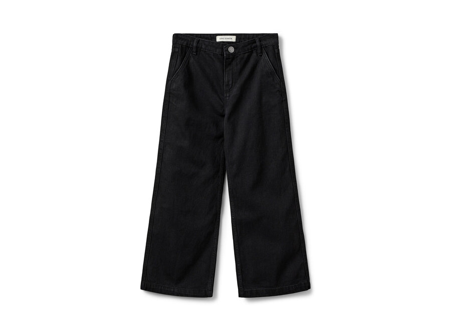 Azzisy Trouser Washed Black Meisjes Jeans
