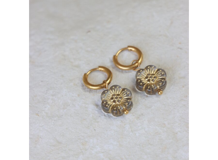 Desert Bloom Hoop Gold Meisjes Oorbel
