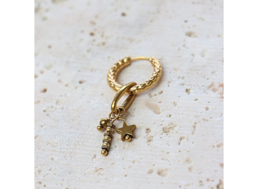 Cowgirl Hoop Gold Meisjes Oorbel