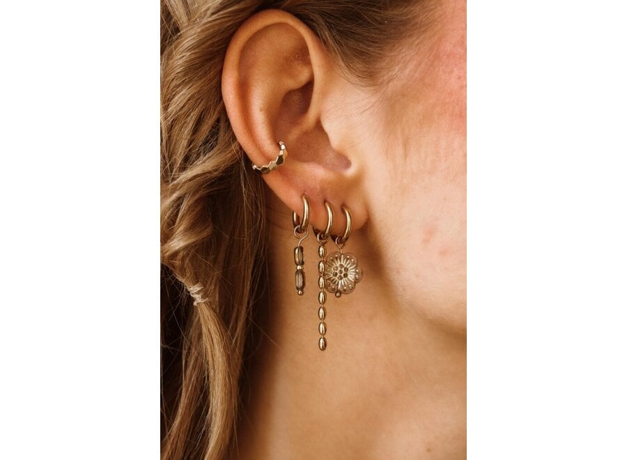 Desert Bloom Hoop Gold Meisjes Oorbel