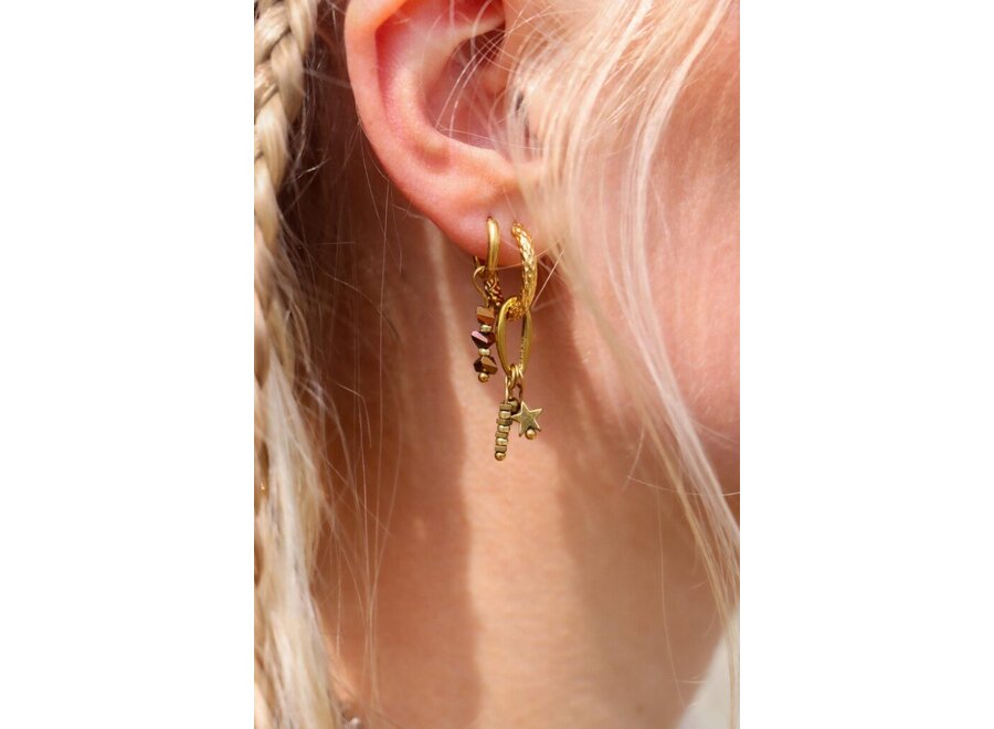 Cowgirl Hoop Gold Meisjes Oorbel