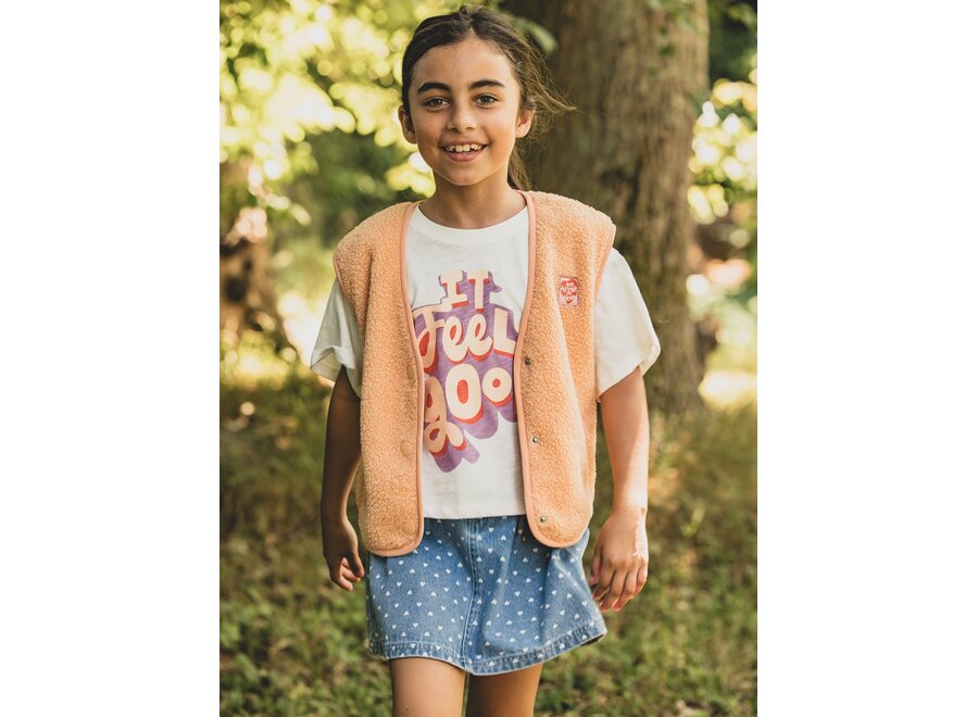 Little Teddy Gilet  Soft apricot Meisjes Gilet