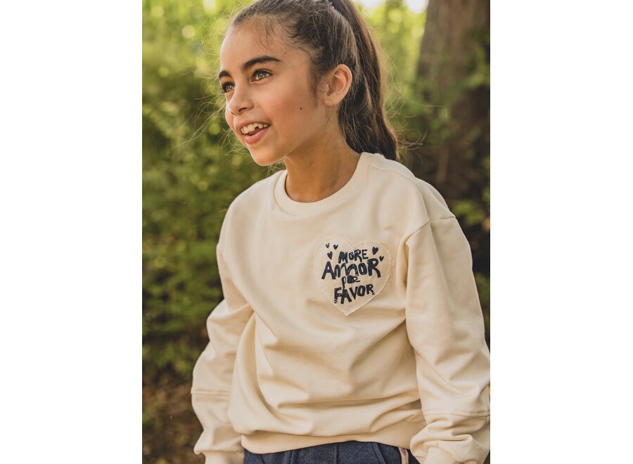 Little Printed Sweater  Milk Meisjes Trui