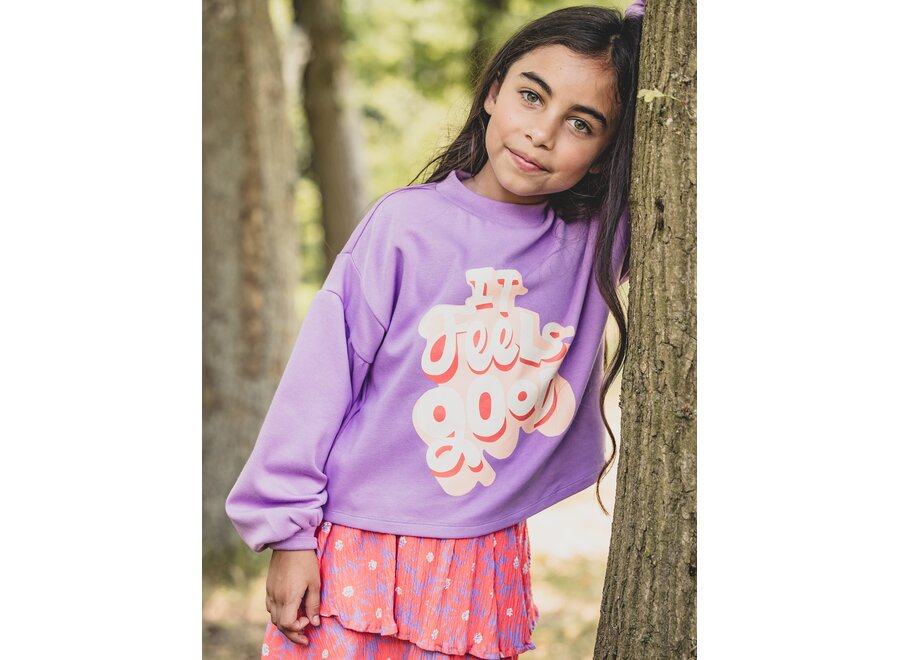 Little Printed Sweater  Lilac Meisjes Trui