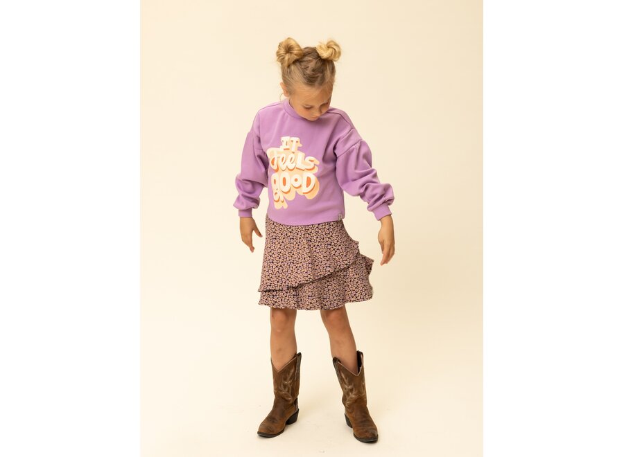 Little Printed Sweater  Lilac Meisjes Trui