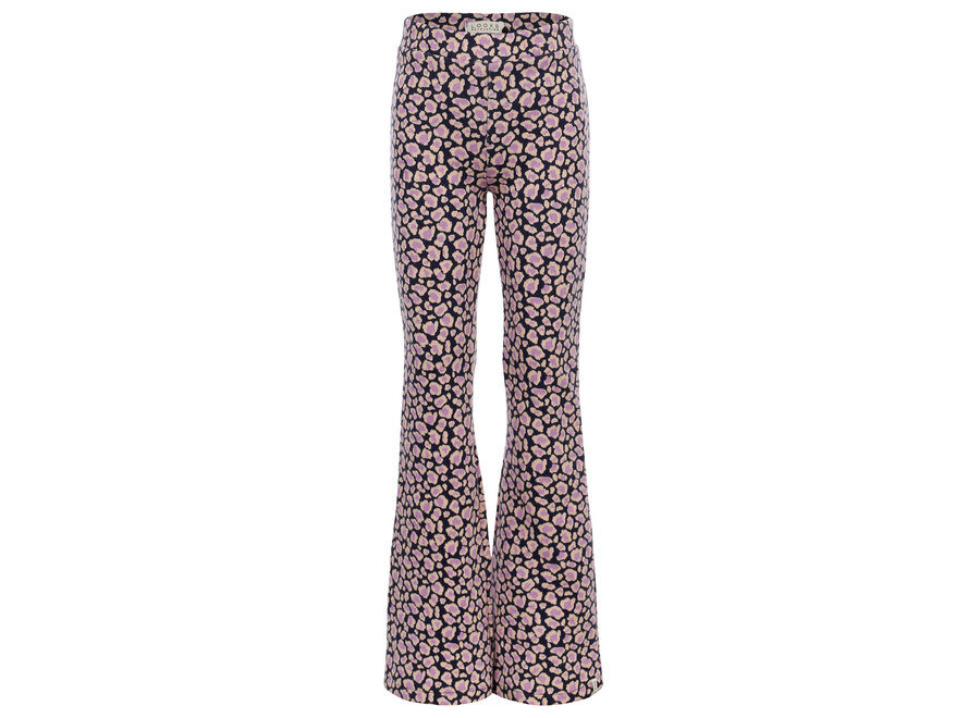 Little Jacquard Pants  Blue leopard Meisjes Broek
