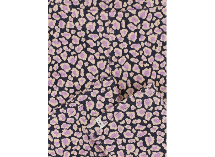 Little Jacquard Pants  Blue leopard Meisjes Broek