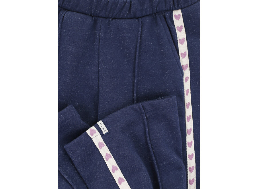 Little Lurex Sweat Pants Dark blue Meisjes Broek
