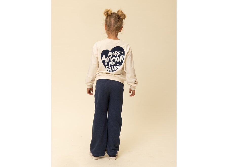 Little Lurex Sweat Pants Dark blue Meisjes Broek